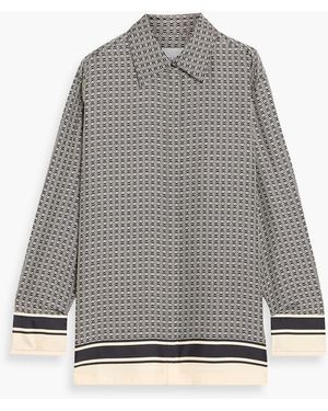 Esse Studios Printed Silk-Twill Shirt - Gray