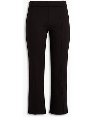 Tory Burch Stretch-Jersey Kick-Flare Trousers - Black