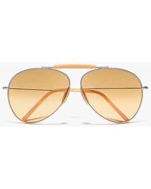 Acne Studios Aviator-Style Metal Sunglasses - White