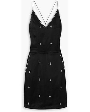 Wales Bonner Honour Studded Satin Dress - Black