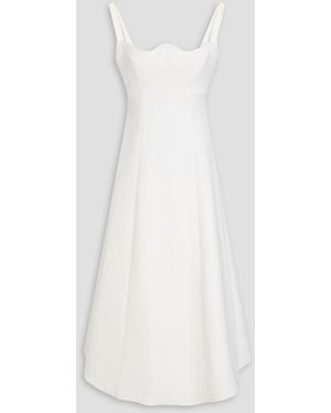 LEO LIN Odette Satin Midi Dress - White