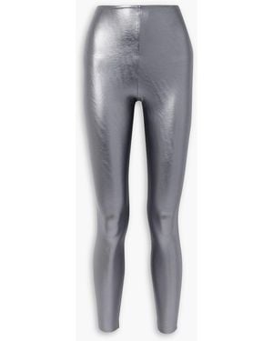 Commando Leggings aus kunstleder in -optik - Grau