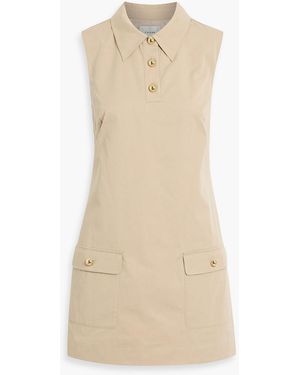 FRAME Utility Shift Cotton-Twill Mini Shirt Dress - Natural