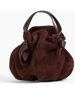 Neous Taurus Leather And Suede Tote - Red