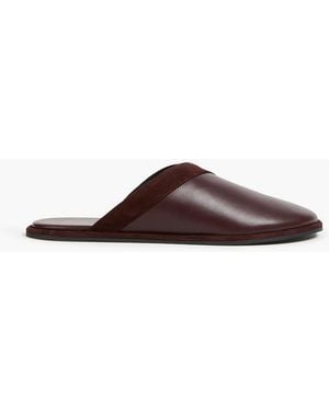 Neous Atik Leather Slippers - Brown