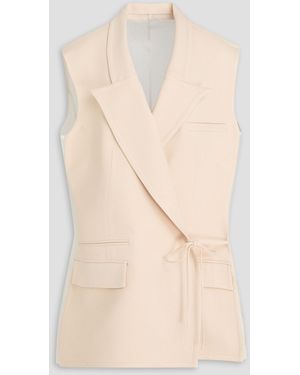 Esse Studios Organza-paneled Crepe Vest - Natural