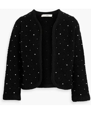FRAME Embellished Wool-Blend Jacket - Black