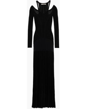 Roberto Cavalli Pointelle-knit Maxi Dress - Black