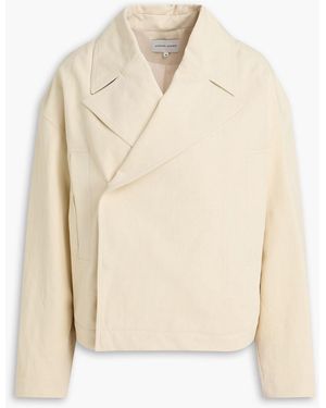 Loulou de Saison Coen Double-Breasted Cotton Jacket - Natural