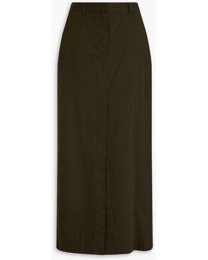 Theory Maxirock aus twill aus stretch-baumwolle - Grün