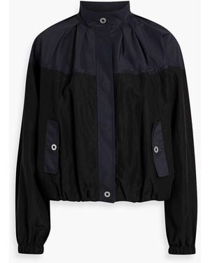 3.1 Phillip Lim Poplin-Paneled Lyocell-Blend Jacket - Blue