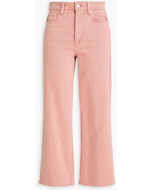 PAIGE Anessa High-rise Wide-leg Jeans - Pink