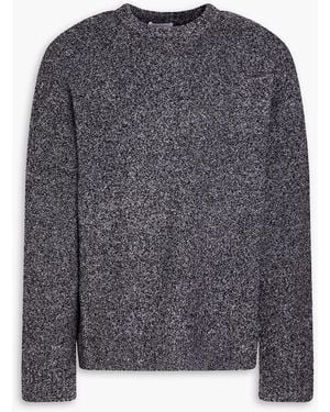 John Elliott Bouclé-knit Merino Wool-blend Sweater - Gray