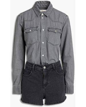 Maje Denim Playsuit - Gray