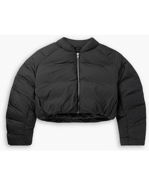 Entire studios Pillow Cropped Quilted Shell Down Bomber Jacket - Black