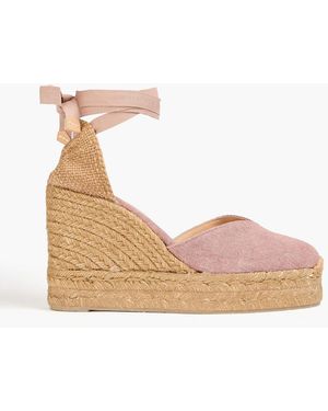 Castañer Chiara 80 canvas wedge espadrilles - Weiß