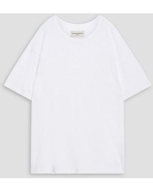 Officine Generale Linen-Blend T-Shirt - White