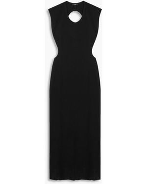 Bassike Cutout Stretch-Jersey Midi Dress - Black