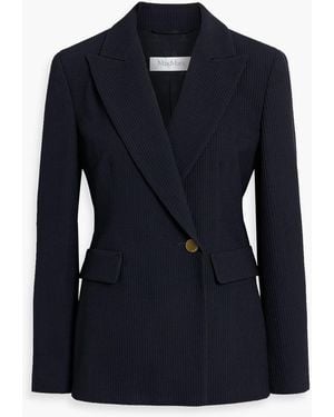 Max Mara Pagano Wool-Blend Jacquard Blazer - Blue