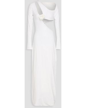 Maygel Coronel Tanaro Cutout Stretch-jersey Maxi Dress - White