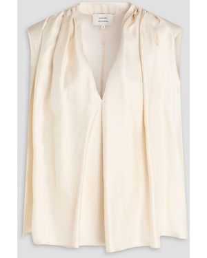 Loulou de Saison Sade Silk-Twill Top - Natural