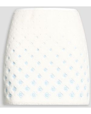 CASABLANCA Fleece Mini Skirt - White