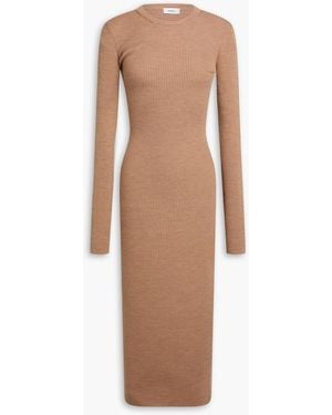Wardrobe NYC Midikleid aus gerippter wolle - Braun