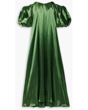 Caroline Constas Palmer schulterfreie robe aus glänzendem crêpe - Grün