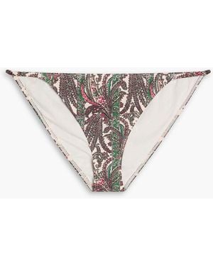 Isabel Marant Phili Printed Bikini Briefs - White