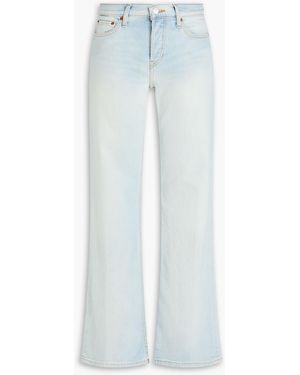 RE/DONE Faded Mid-rise Wide-leg Jeans - Blue