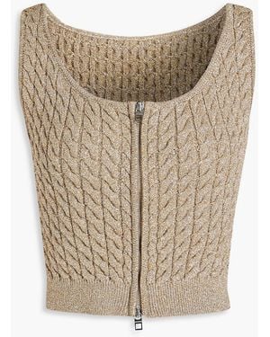Jacquemus Torsades Cropped Crochet-knit Top - Natural