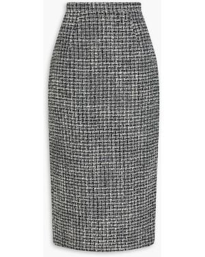 Emilia Wickstead Lorelei Bouclé-Tweed Midi Pencil Skirt - Grey
