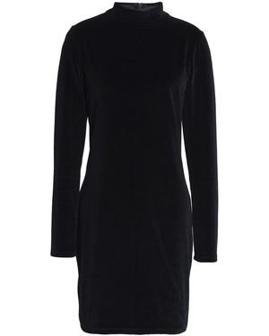 T By Alexander Wang Cutout cotton-blend chenille turtleneck mini dress - Schwarz
