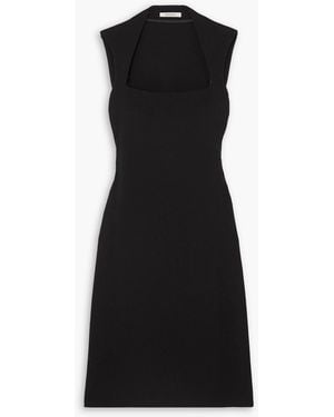 Gauchère Crepe Midi Dress - Black