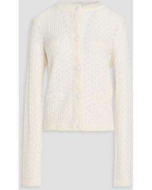 arch4 Hannah Pointelle-Knit Cashmere Cardigan - White