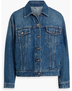 ジャケット BRUNELLO CUCINELLI Woman Jacket Blue MG5227391P C4227 Brunello Cucinelli Jean and denim jackets for Women | Online