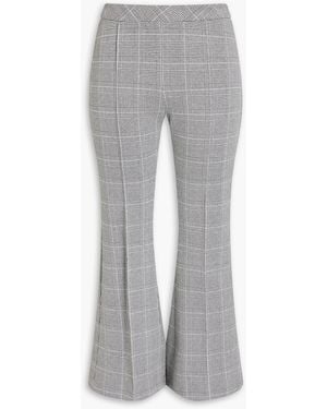 Rosetta Getty Houndstooth Stretch-jersey Kick-flare Pants - Grey