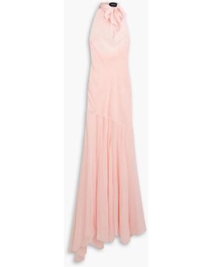 Simone Rocha Open-Back Silk-Chiffon Halterneck Maxi Dress - Pink