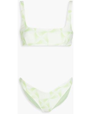 ROTATE BIRGER CHRISTENSEN Pearla bikini mit print - Grün