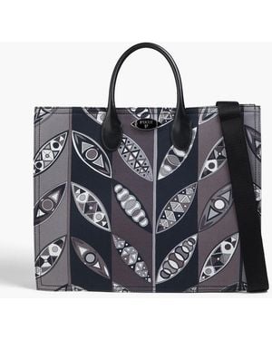 PUCCI Printed Twill Tote - Black