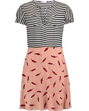 RED Valentino Printed Silk Mini Dress - Pink