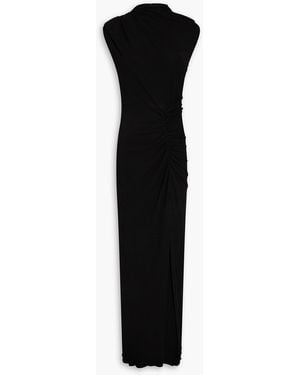 Diane von Furstenberg Apollo Draped Jersey Maxi Dress - Black
