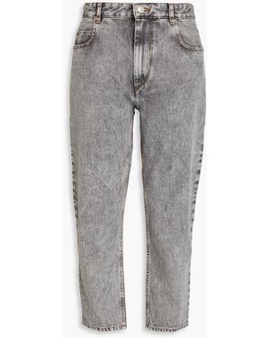 Isabel Marant Neasr hoch sitzende cropped karottenjeans - Grau
