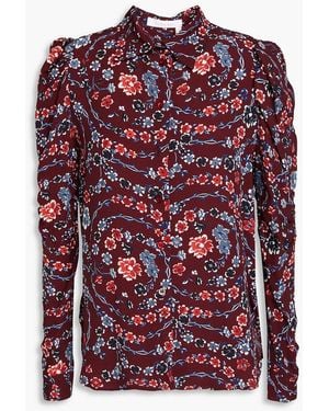 See By Chloé Floral-print Crepe Shirt - Red