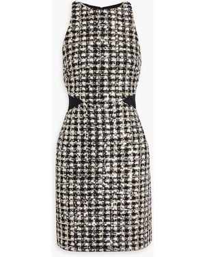 10 Crosby Derek Lam Rosemary minikleid aus bouclé-tweed mit metallic-effekt und pailletten - Schwarz
