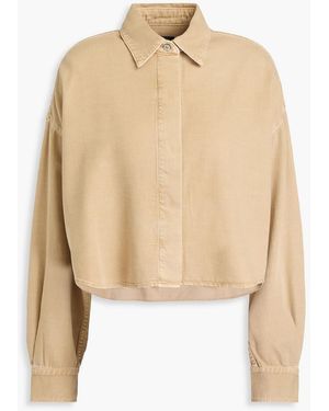 Rag & Bone Beatrice cropped hemd aus einer baumwoll-lyocell-mischung - Natur