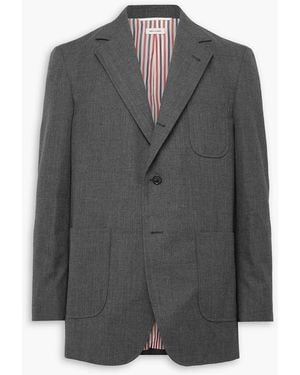 Thom Browne Unstructured Wool Blazer - Grey