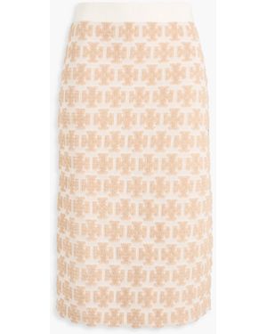 Tory Burch Bleistiftrock aus jacquard-strick - Natur