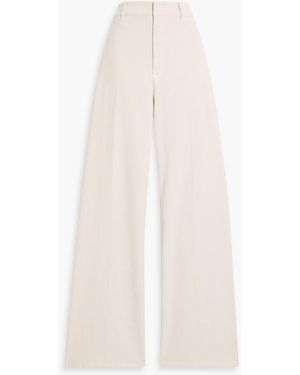 Brunello Cucinelli High-Rise Wide-Leg Jeans - White