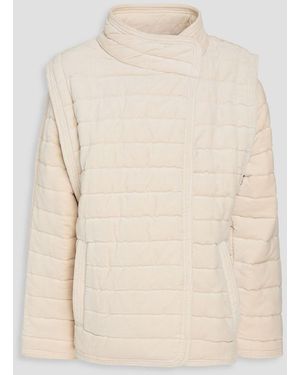 Isabel Marant Areta Double-Breasted Quilted Cotton-Velvet Jacket - Natural